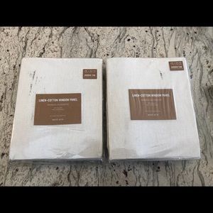 West Elm Linen Cotton Curtains (2) - White